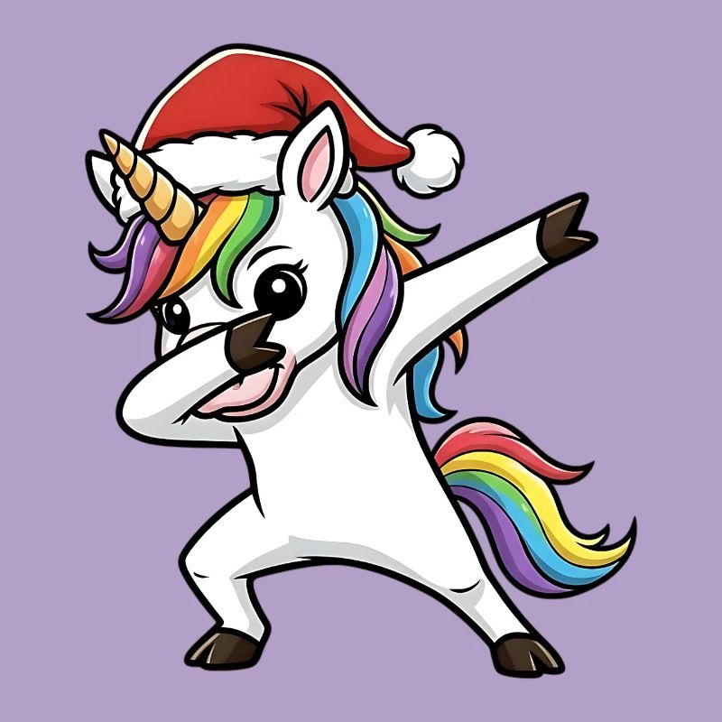 Weihnachts Einhorn Dab