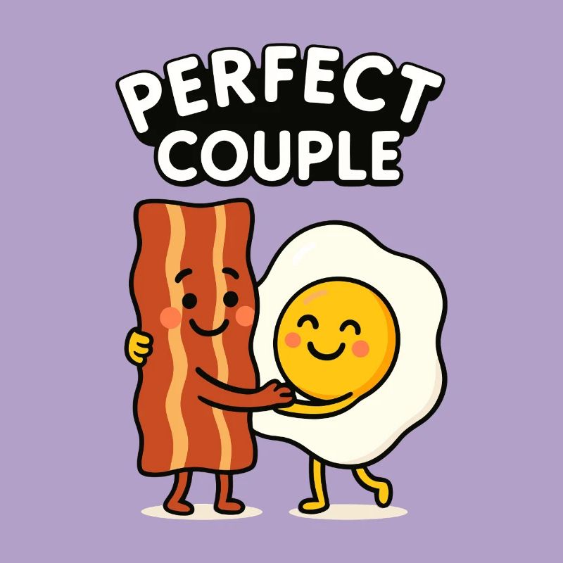 Perfect Couple Bacon Egg Breakfast