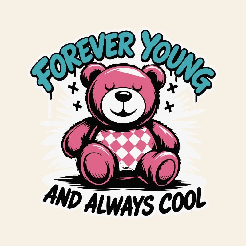 Forever Young Teddy Bear Graphique