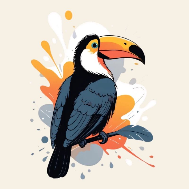 Explosion de couleur du toucan
