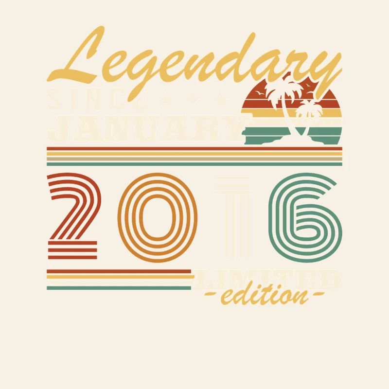 Januar 2016 Vintage-Retro-Geburtstagsgeschenk