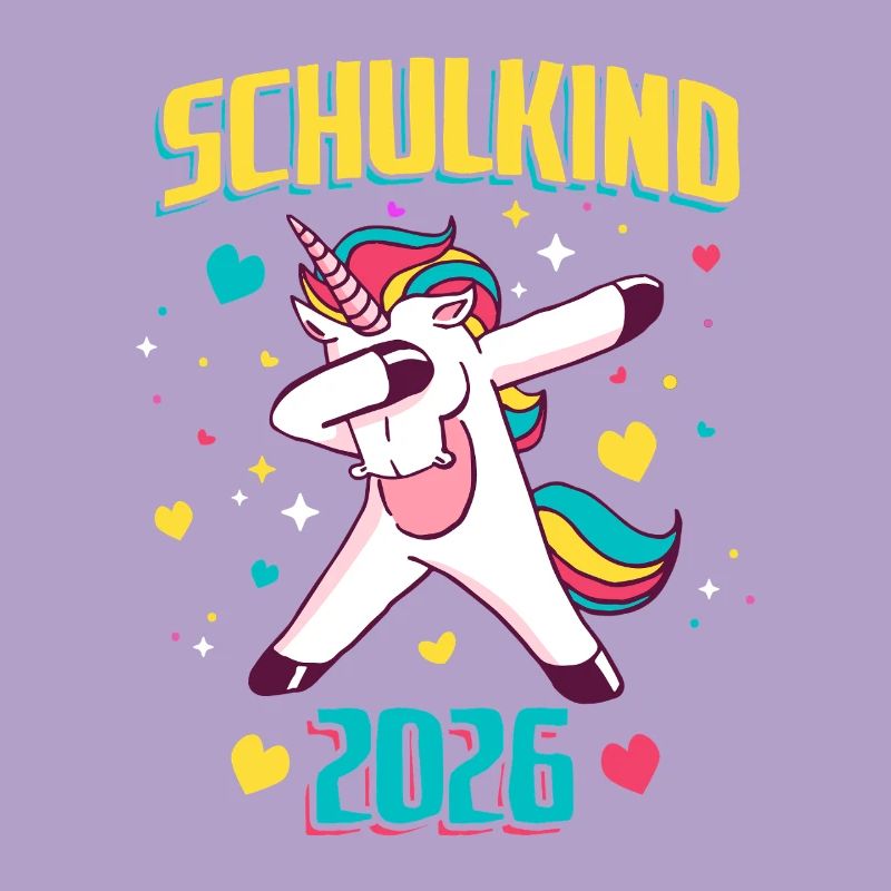Schulkind 2026 Einhorn Einschulung