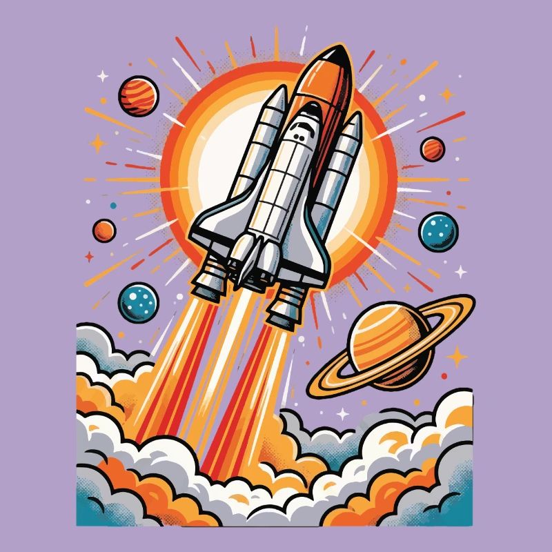 Rocket explosion in space
