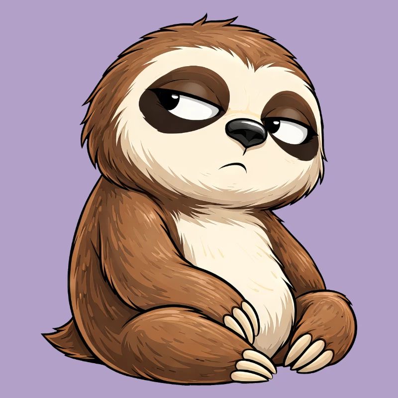 Sloth with tired look