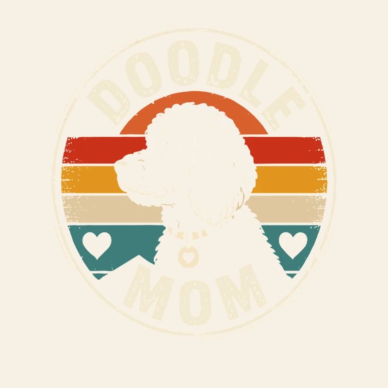 Doodle Mom Retro Hundebadge