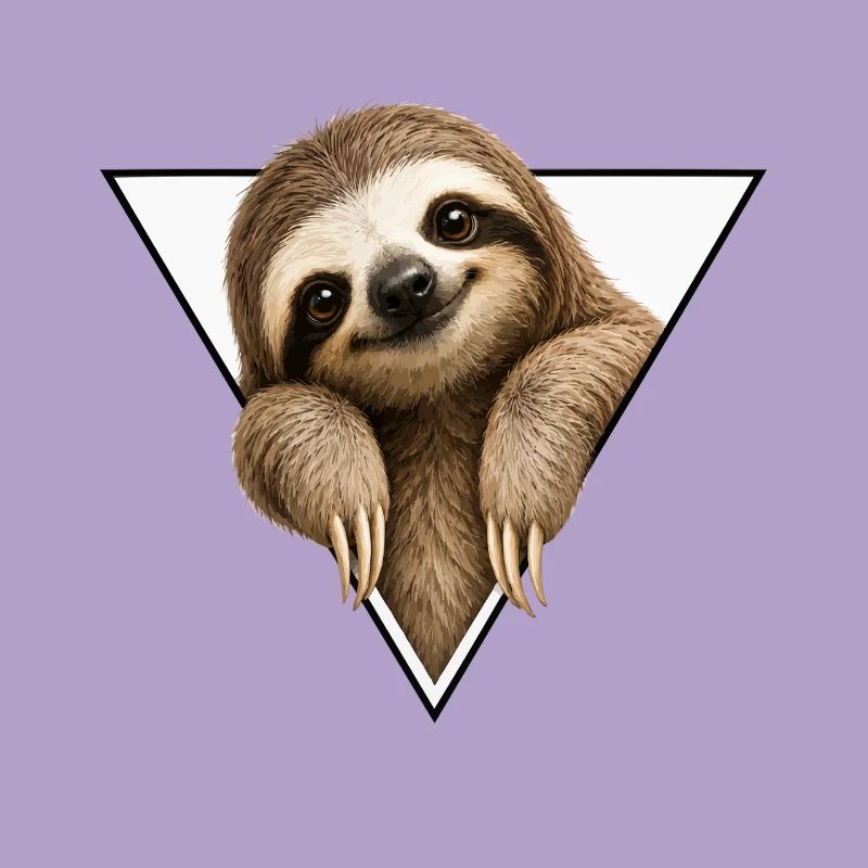 Sloth in triangle design