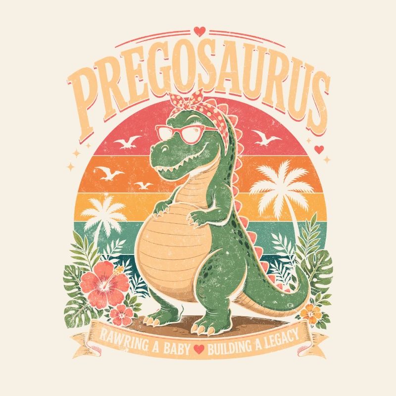Dino Pregosaurus enceinte drôle
