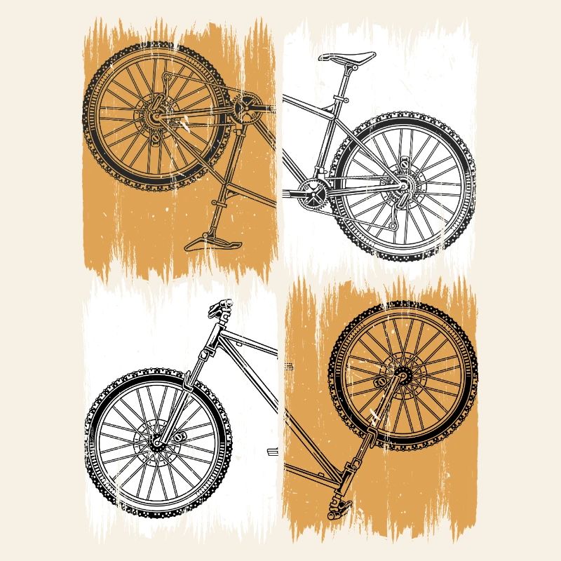 Grunge Split Bicycle Quad Artwork