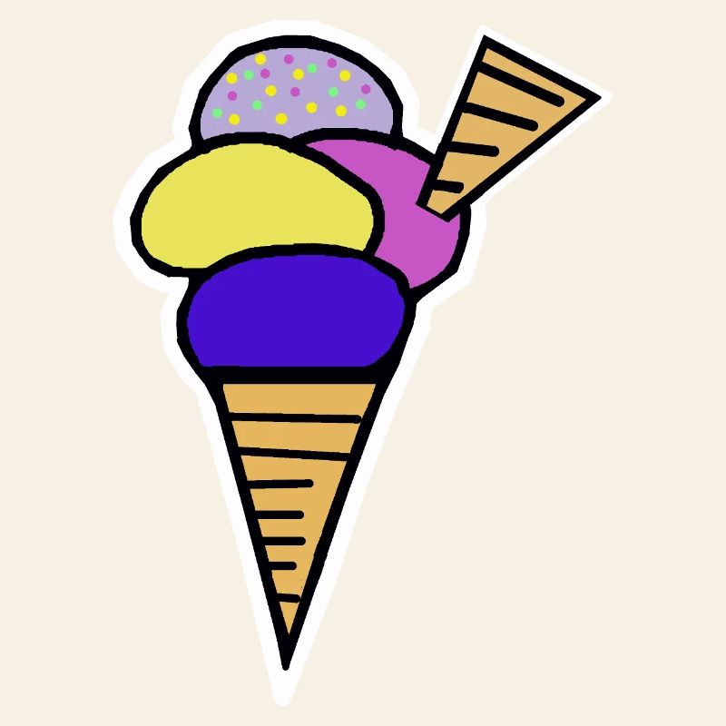 Eiswaffel Eiscreme Eis Kinder Retro