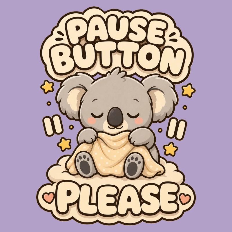 Pause Button Please Koala