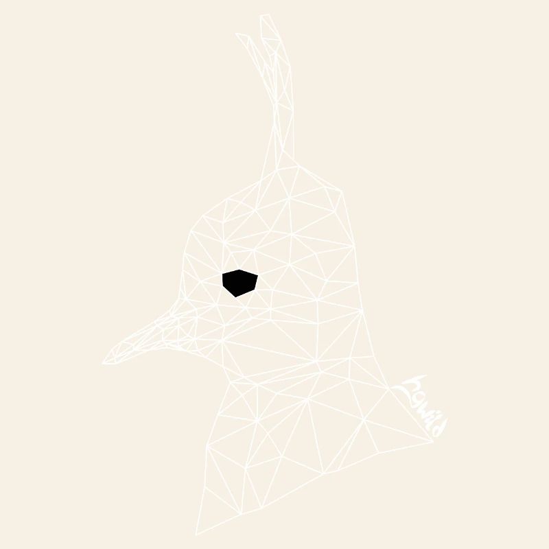 Lapwing Portrait - Wire Mesh