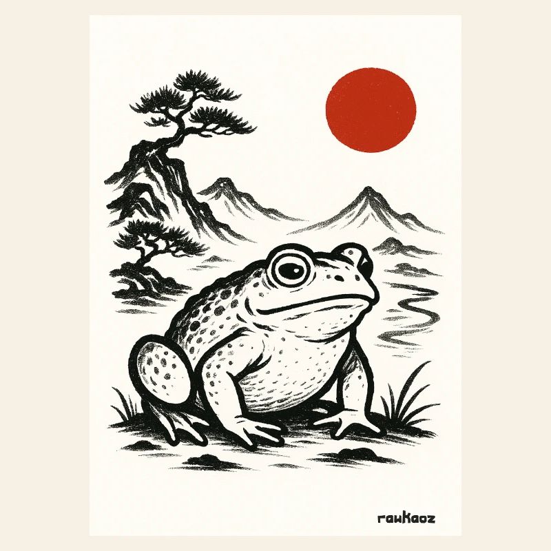 Frog Toad Under Japanese Sun