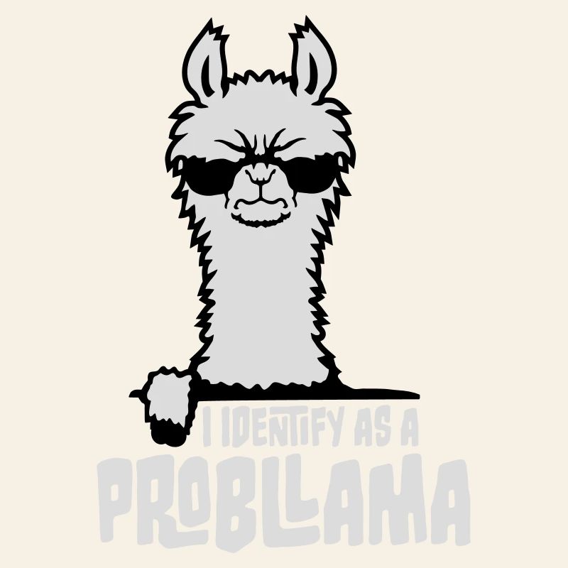 Je m’identifie comme un probllama Cool Lama Problem Spruch