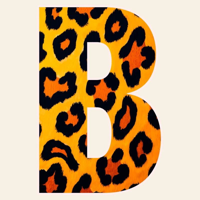 Monogramme LeopardB en look léopard