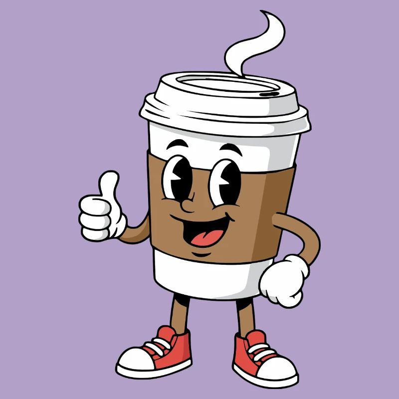 Cartoon Coffee Cup Comic Caffeine
