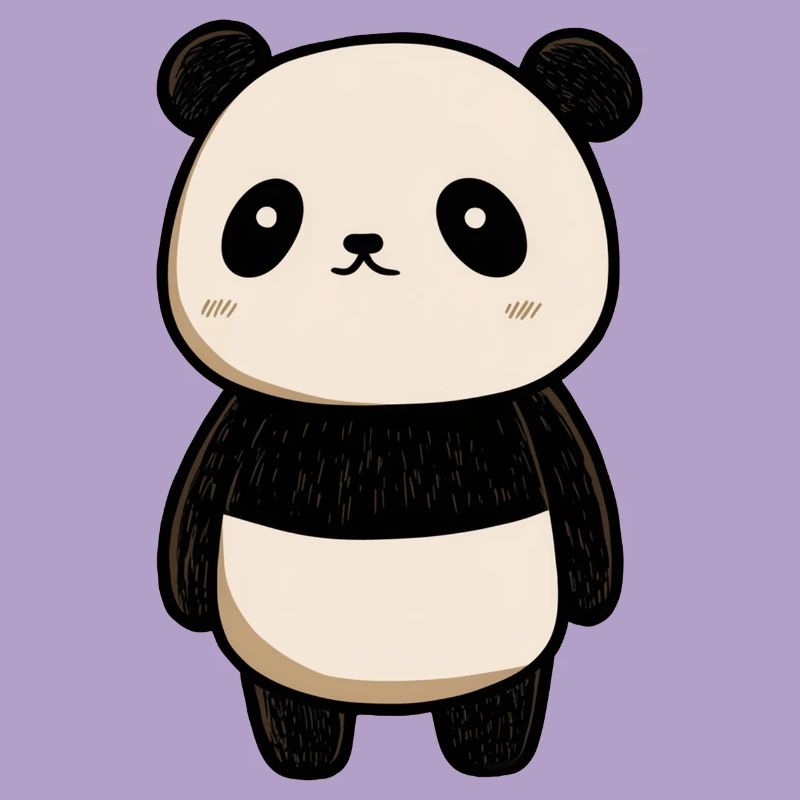 dessin panda, panda mignon, bébé panda