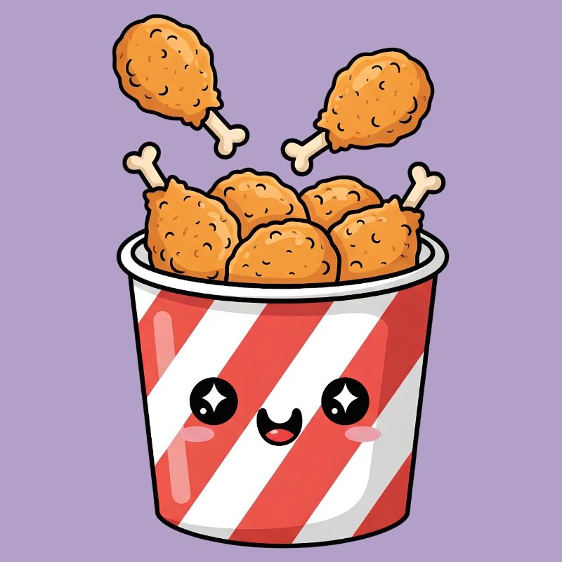 Kawaii-Brathähnchen-Eimer