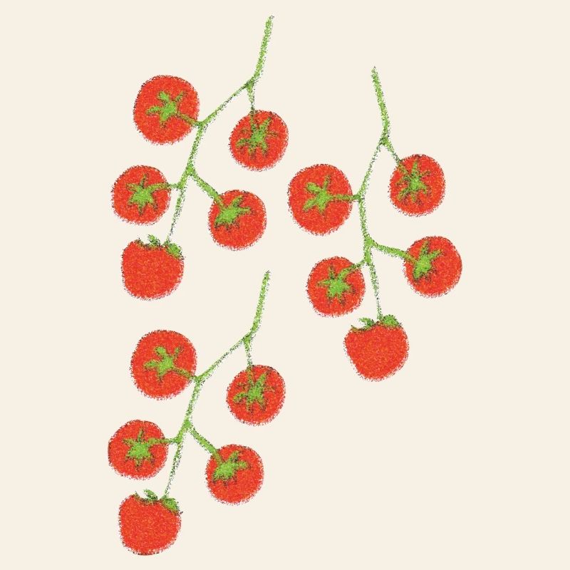 Impressionnisme du Buisson de tomate