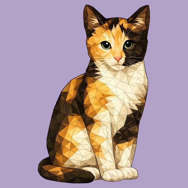 Emmi Polygon Chat Mignonnerie Géométrique