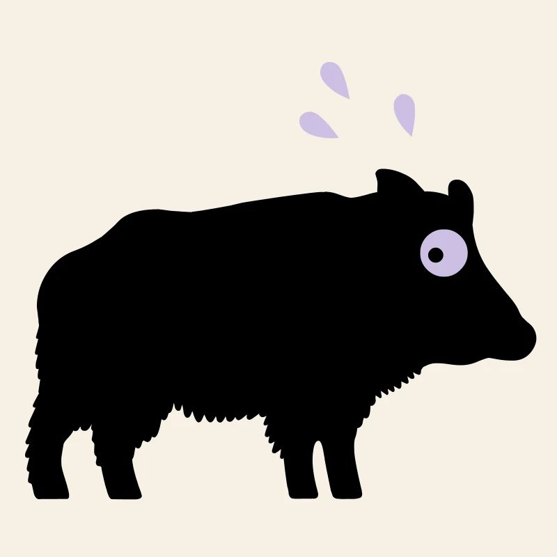 Angstschwitzendes Wildschwein