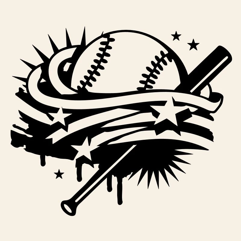 Baseball und ein Baseballschläger