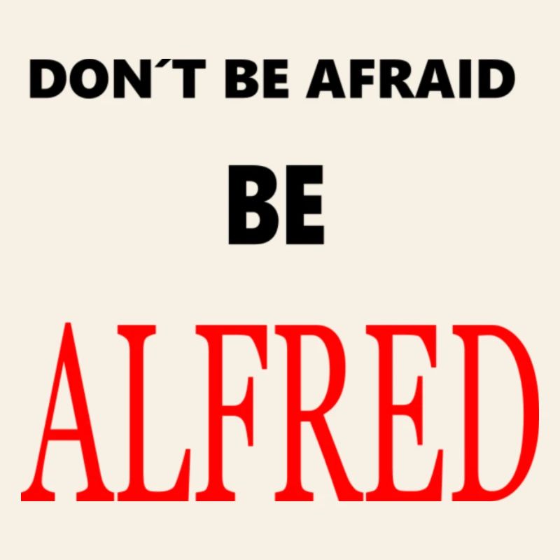 Alfred Red Typography Black