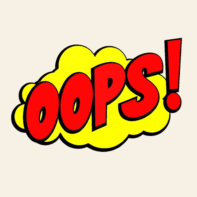 Cartoon Oops Comic Design