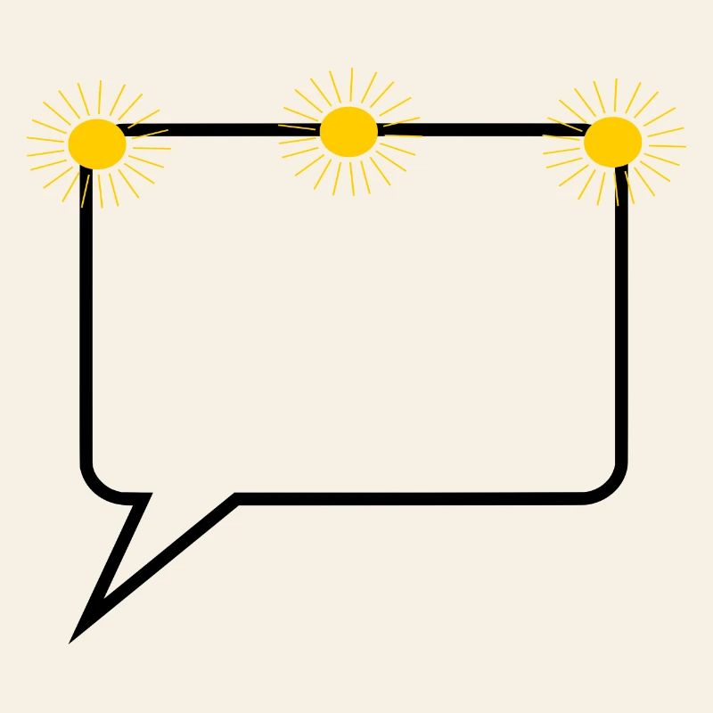 Conception de texte soleil bande dessinée bulle discours vous-même