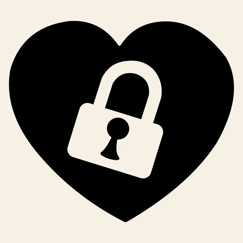 Herz oder Herz mit Schloss aufgeschnitten mein Herz