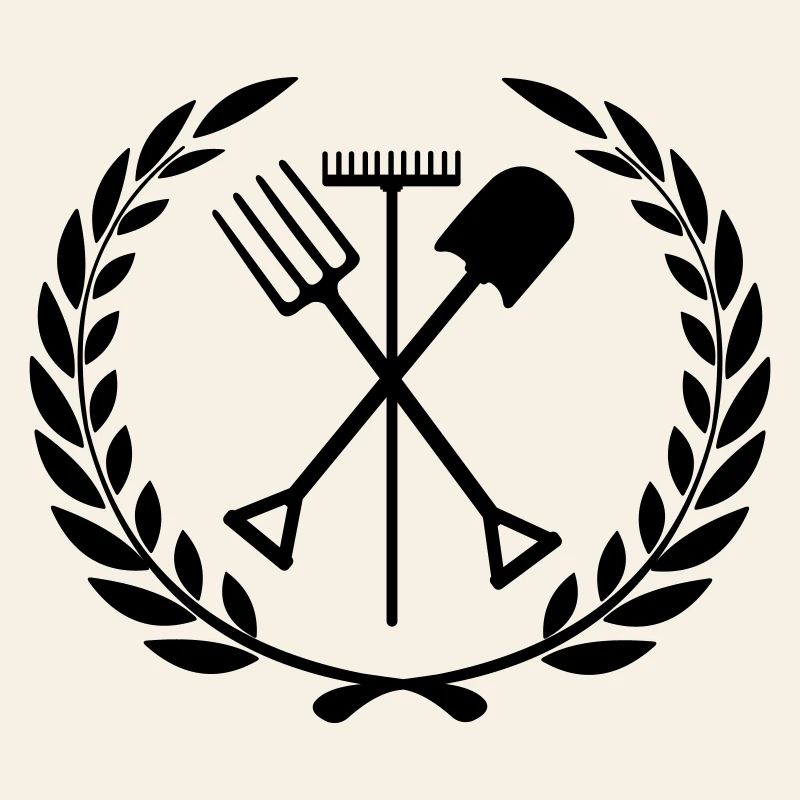 Garden tools rake, shovel, pitchfork