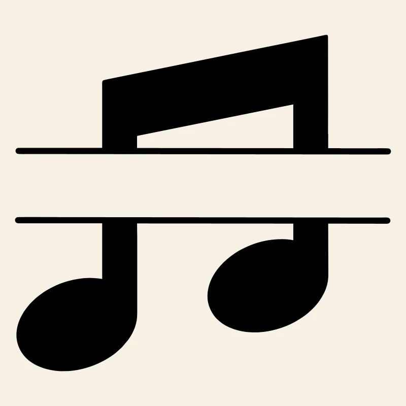 Musical note text banner
