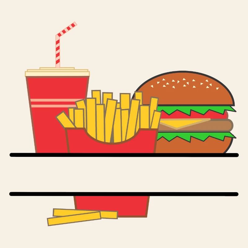Pommesbuden-Logo oder Restaurant-Emblem