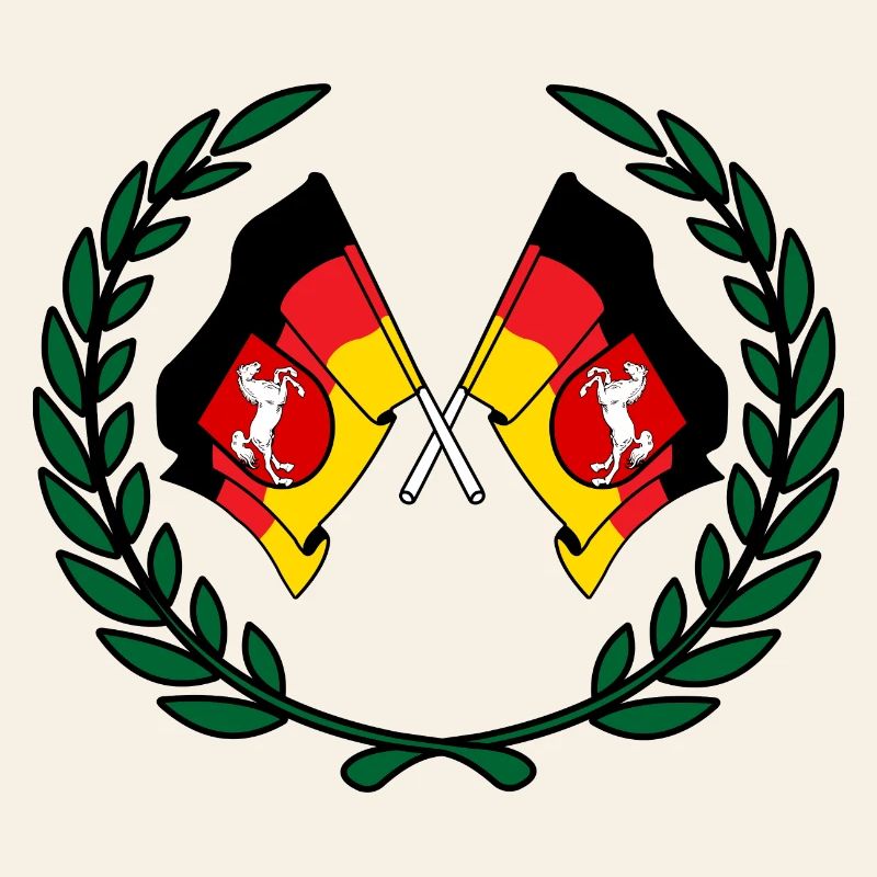 Drapeaux Couronne de laurier de Basse-Saxe