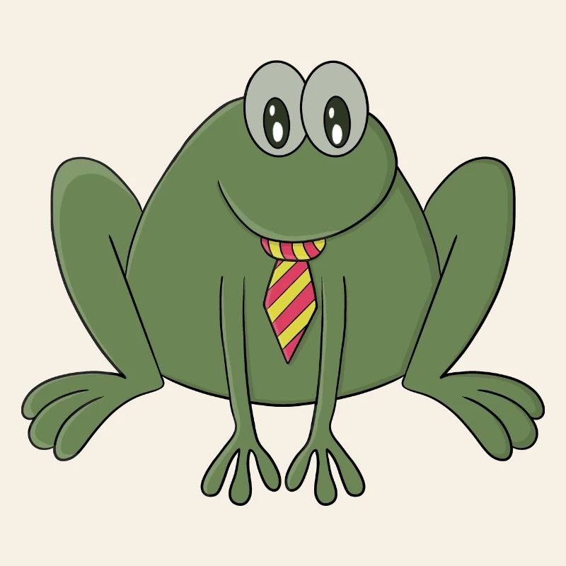 Frog with a tie