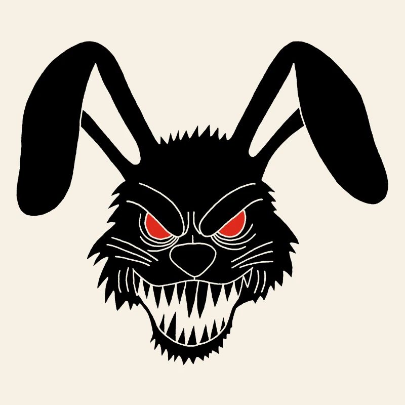 Lapin noir démoniaque