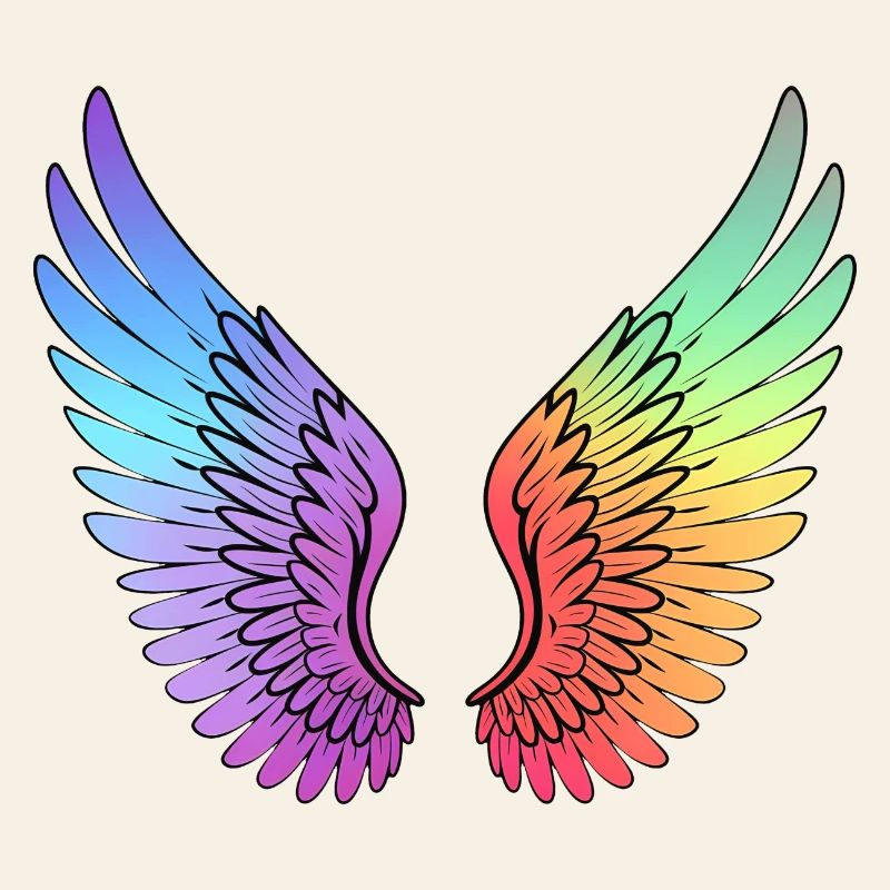 Rainbow Gradient Wings
