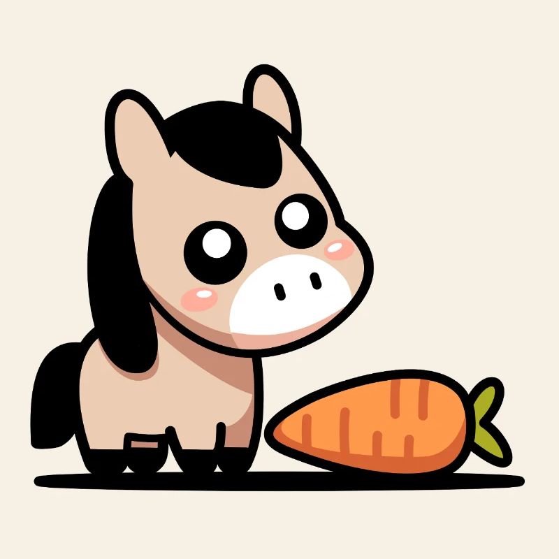 Pferdchen mit Karotte