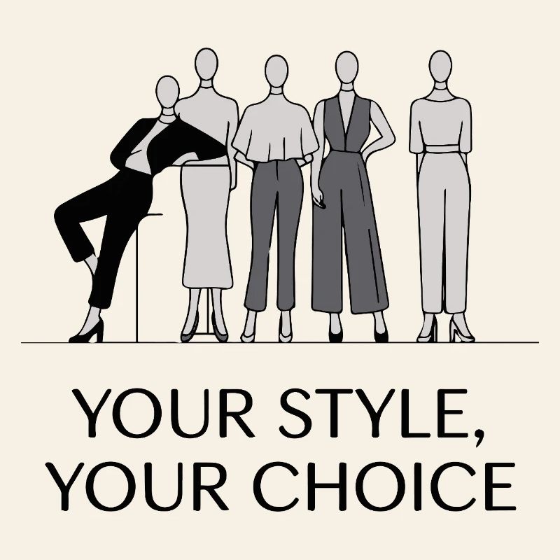 Ensemble d'illustrations de mode monochromes élégantes