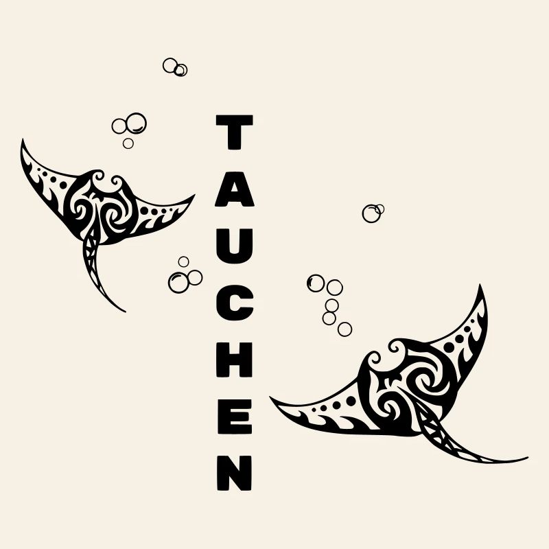 Plongée – Tribal Manta Rays Design