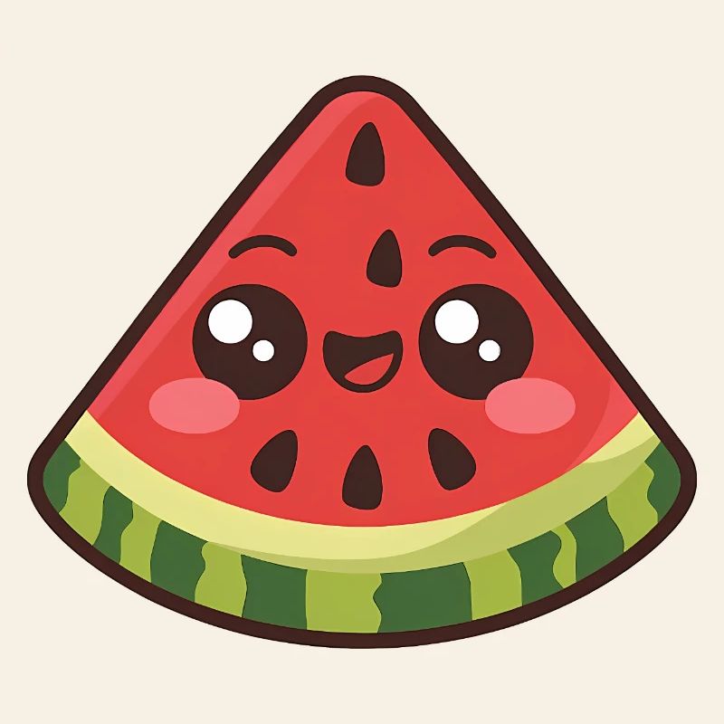 Mignonne tranche de pastèque