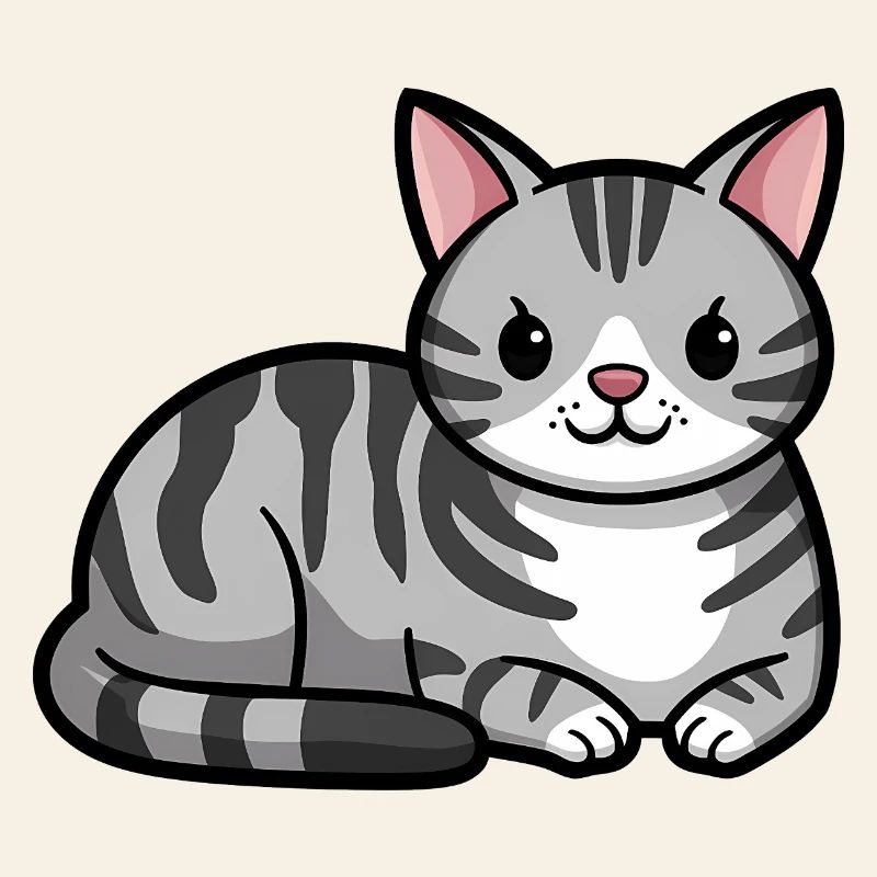Grau getigerte Katze