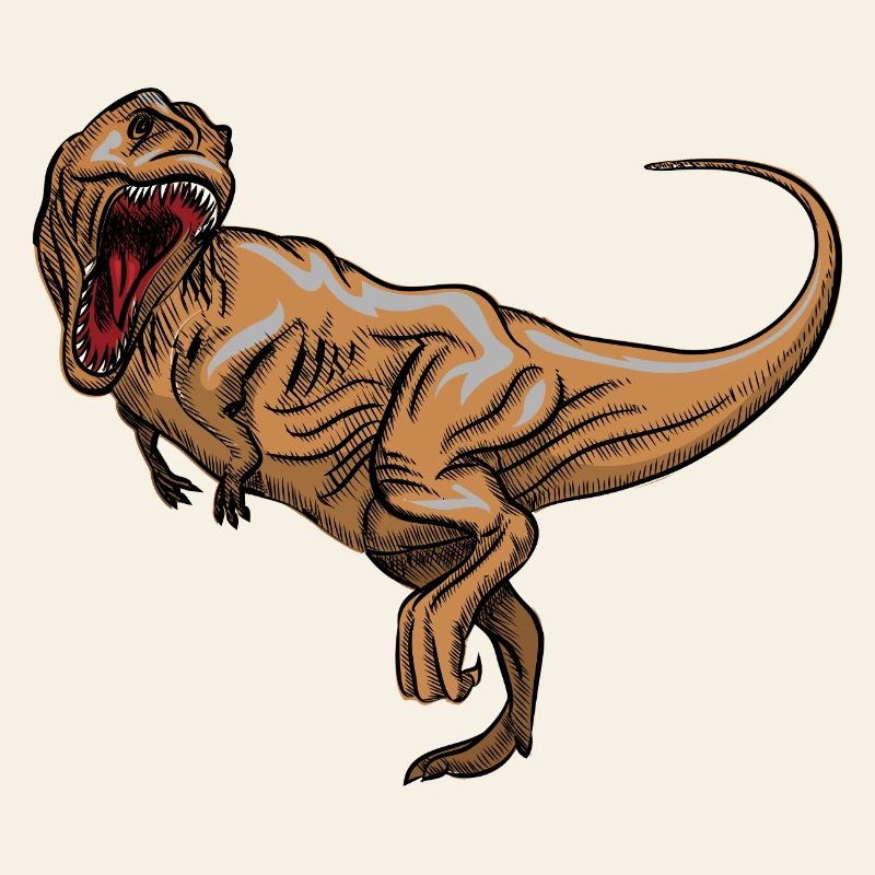 Rex Roaring Vintage Zeichnung