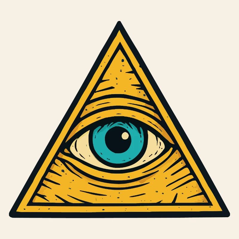 Oeil dans l’illustration du triangle