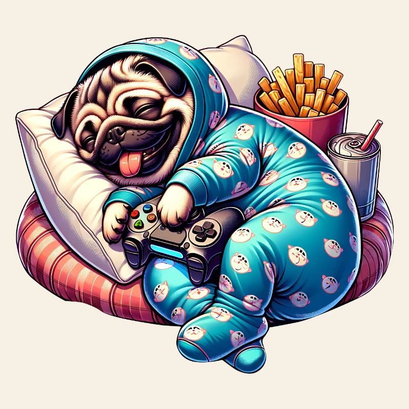 Gaming Mops Couch Abenteuer