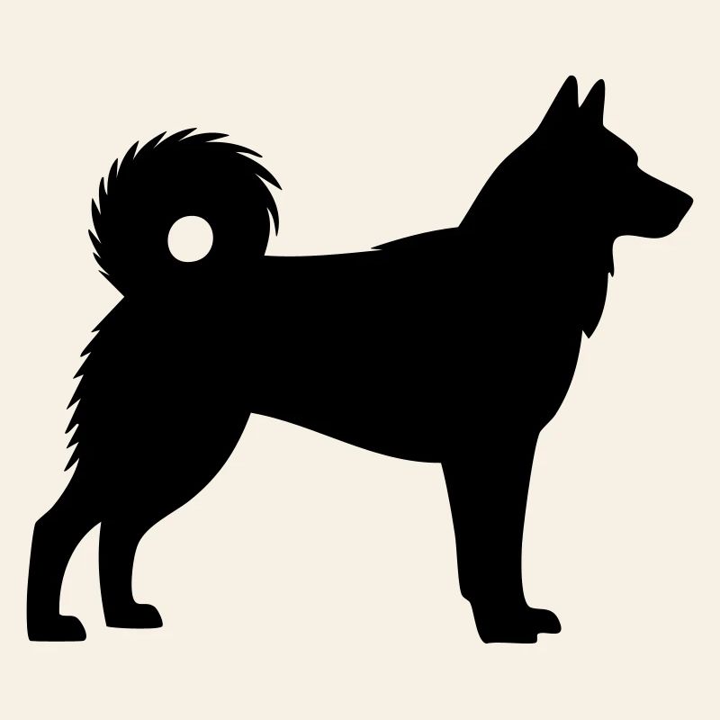 Silhouette de chien husky