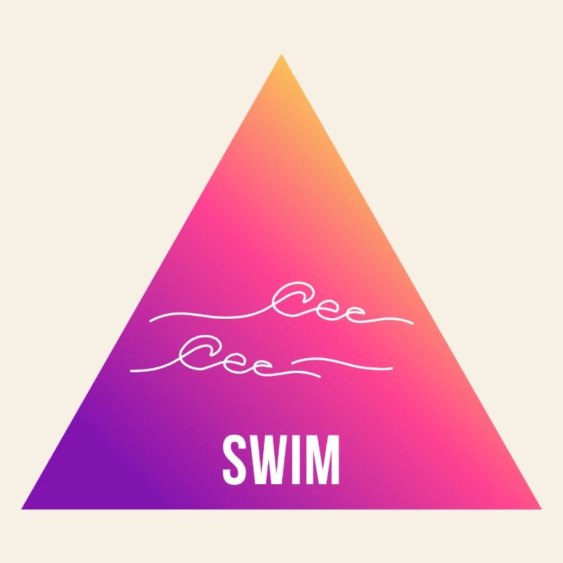 Natation Gradient Triangle Vagues