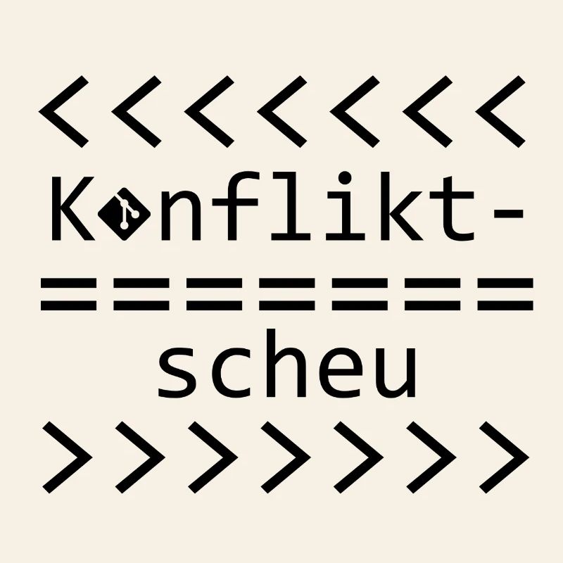 Konfliktscheu Git Nerd Shirt