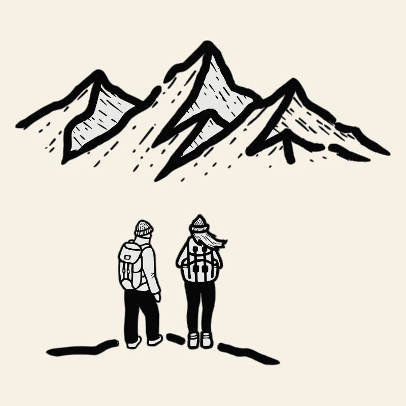 Summit path: Mountaineering duo