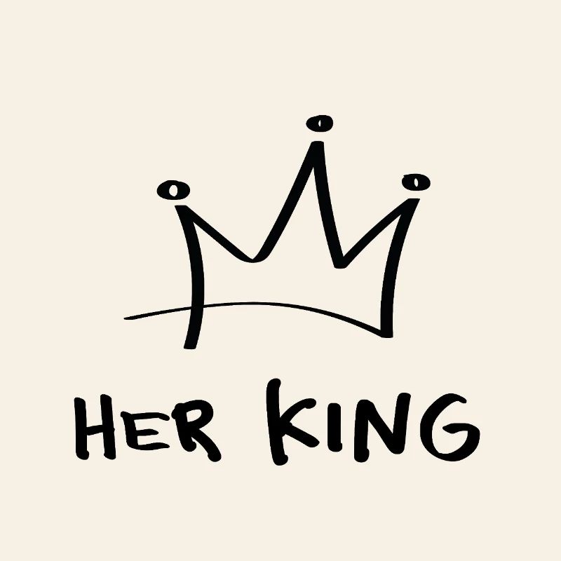 His Queen – Her King Minimalistisches Partnermotiv