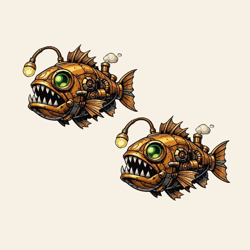 Steampunk Deep Sea Piranhas